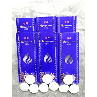 Nến Tealight 3 màu trắng, vàng, đỏ cháy 4h - Cam kết không mùi không khói