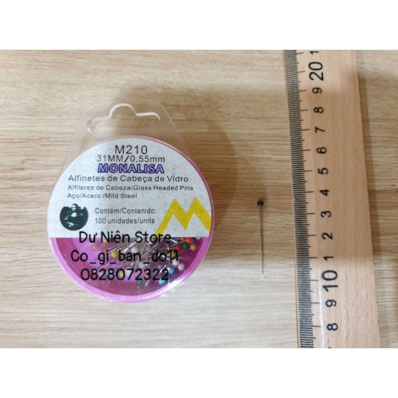 Hộp 100 Cây Kim Ghim Định Vị Đủ Loại.