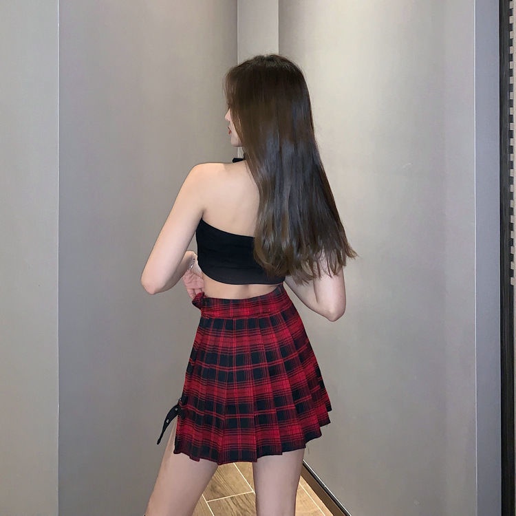 Chân Váy Xếp Ly Màu Tối Size Xs-3xl Phong Cách Gothic Quyến Rũ Cho Nữ