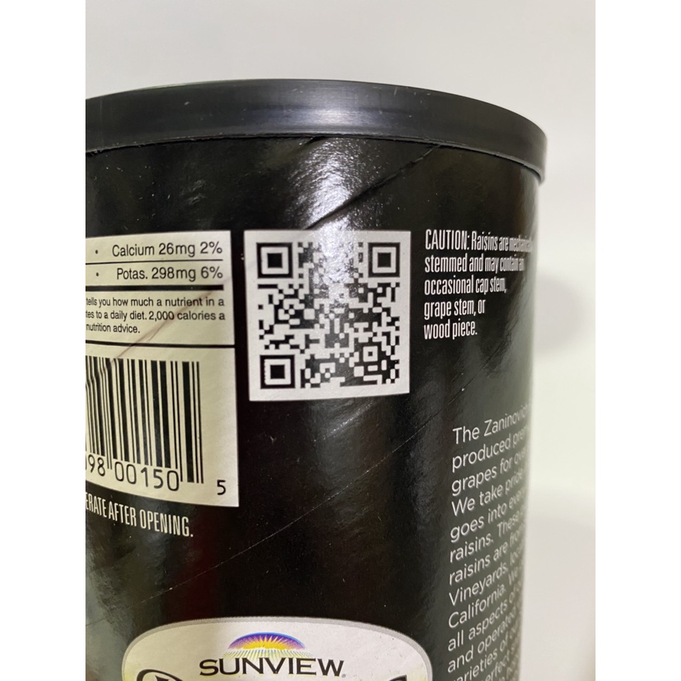 Nho khô Raisins Mỹ mix 3 loại 425gam