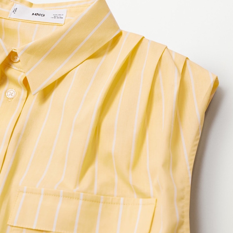 Áo Sơ Mi Kiểu Croptop Mango Auth Size M