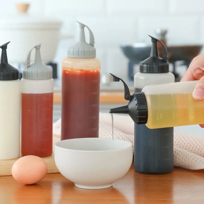 [ Featured ] Bình Đựng Nước Sốt 175 / 350ml Chống Tràn Tiện Dụng Cho Nhà Bếp