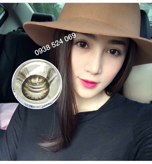 Kính áp tròng thái lens - lens thái mầu brown dãn vừa