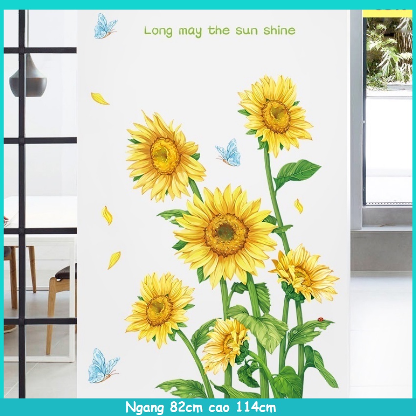 Decal dán tường Hoa hướng dương A44 - Decal dán tường Hàn Quốc