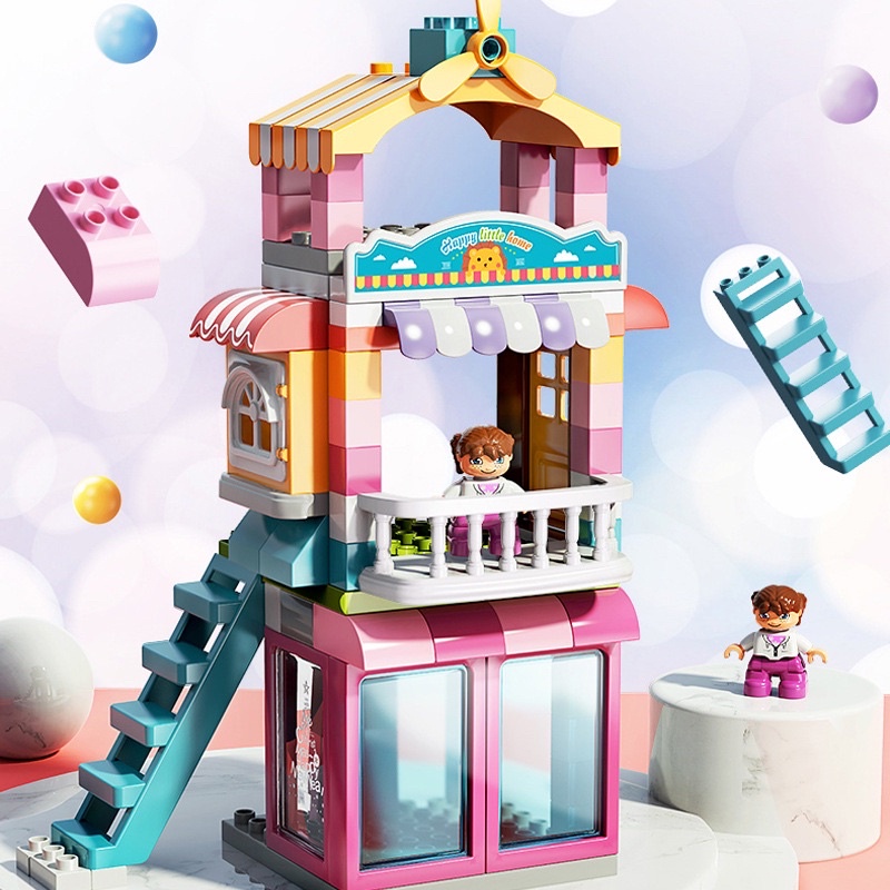 Lego lâu đài 216 chi tiết duplo - hãng Feelo