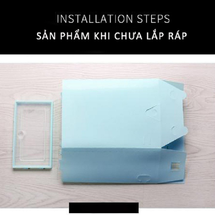 Hộp đựng giày lắp ráp nhựa PP nắp nhựa cứng trong suốt 2 kích thước lựa chọn dành cho cả nam và nữ có thể lắp thành tủ