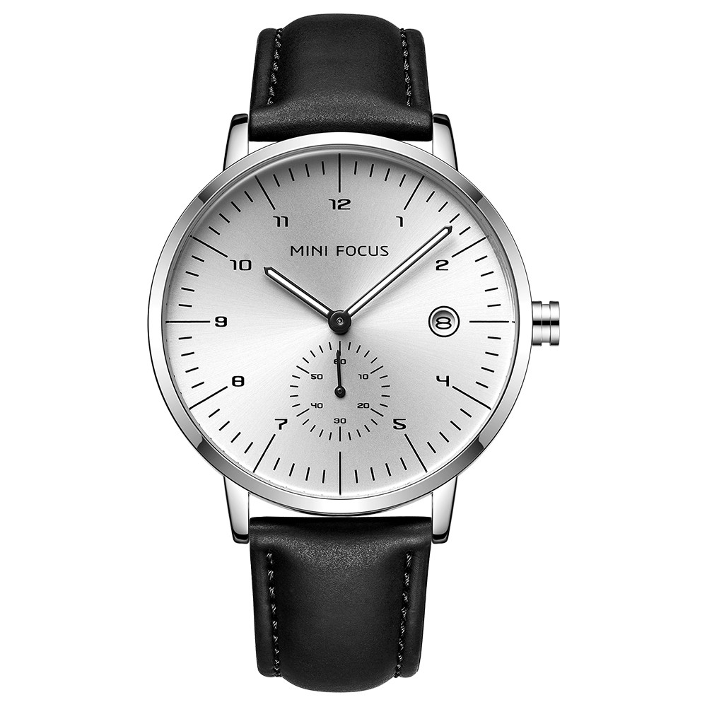 Đồng Hồ Analog Máy Quartz Dây Da Siêu Mỏng MINI FOCUS 0303 Chống Thấm Nước Thời Trang Cho Nam
