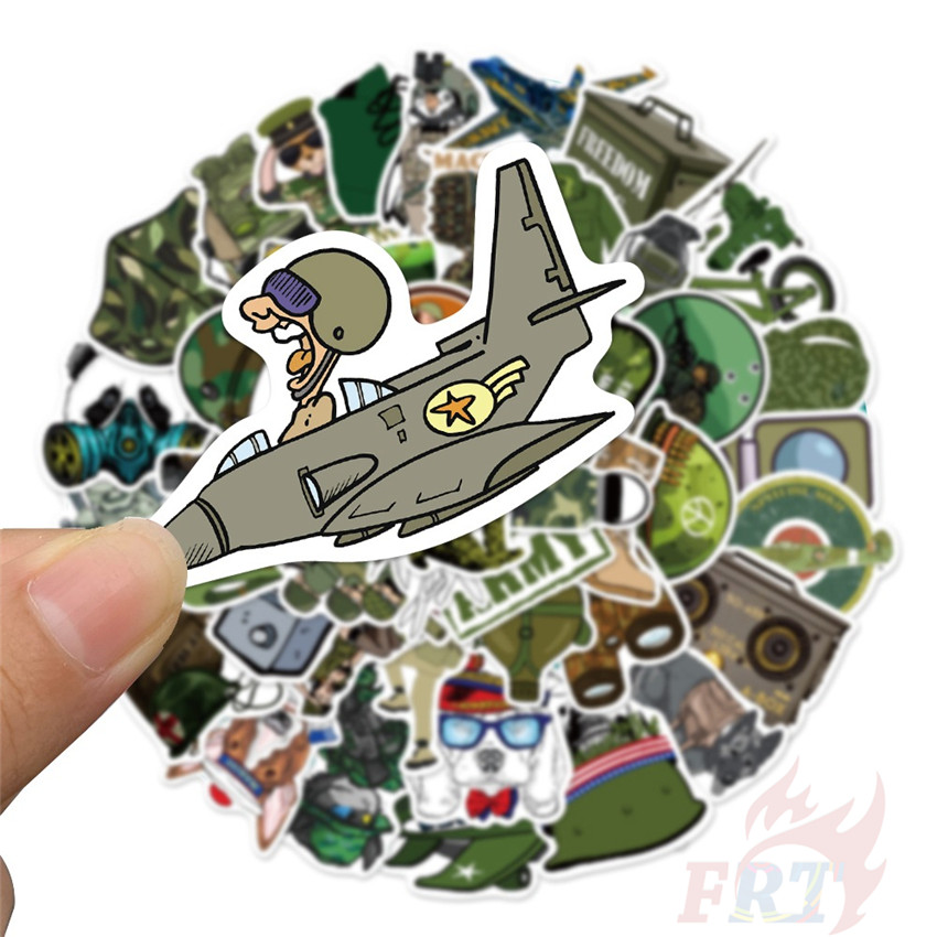 ❉ Military Enthusiast Series 01 Stickers ❉ 50Pcs/Set Fans Collection DIY Fashion Waterproof Doodle Decals Stickers