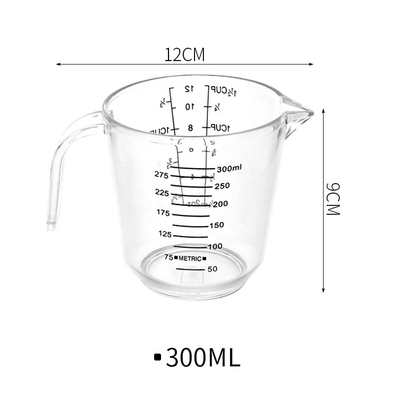 Ca, cốc đong định lượng chia vạch tiện dụng dung tích 300ml và 600ml