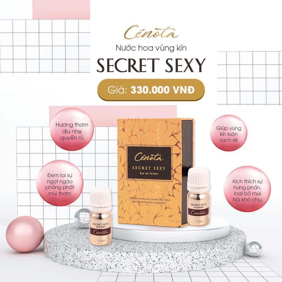 [BÁN LỖ LẤY ĐÁNH GIÁ 5 SAO] Nước Hoa Vùng Kín Cenota Secret Sexy 5ml Quyến Rũ, Khả Năng Lưu Hương Lên Tới 24