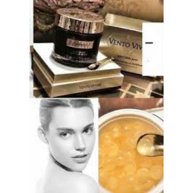 Kem dưỡng vento đen, Vento trứng cá tầm, trẻ hoá da Vento Vivere Luxe Caviar Cellulla serum- Út store
