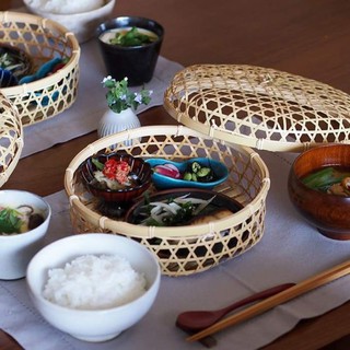 Hộp tre tròn đựng đồ đa năng