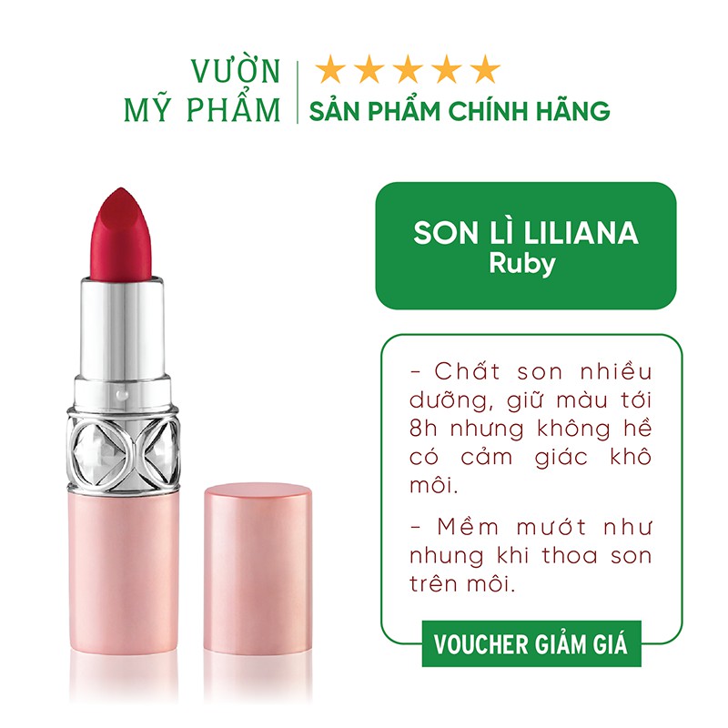 Son lì Liliana Inspired of Rose 6 màu - Son lì, không chì, lâu trôi, nhiều dưỡng, không gây khô môi - Vườn Mỹ Phẩm