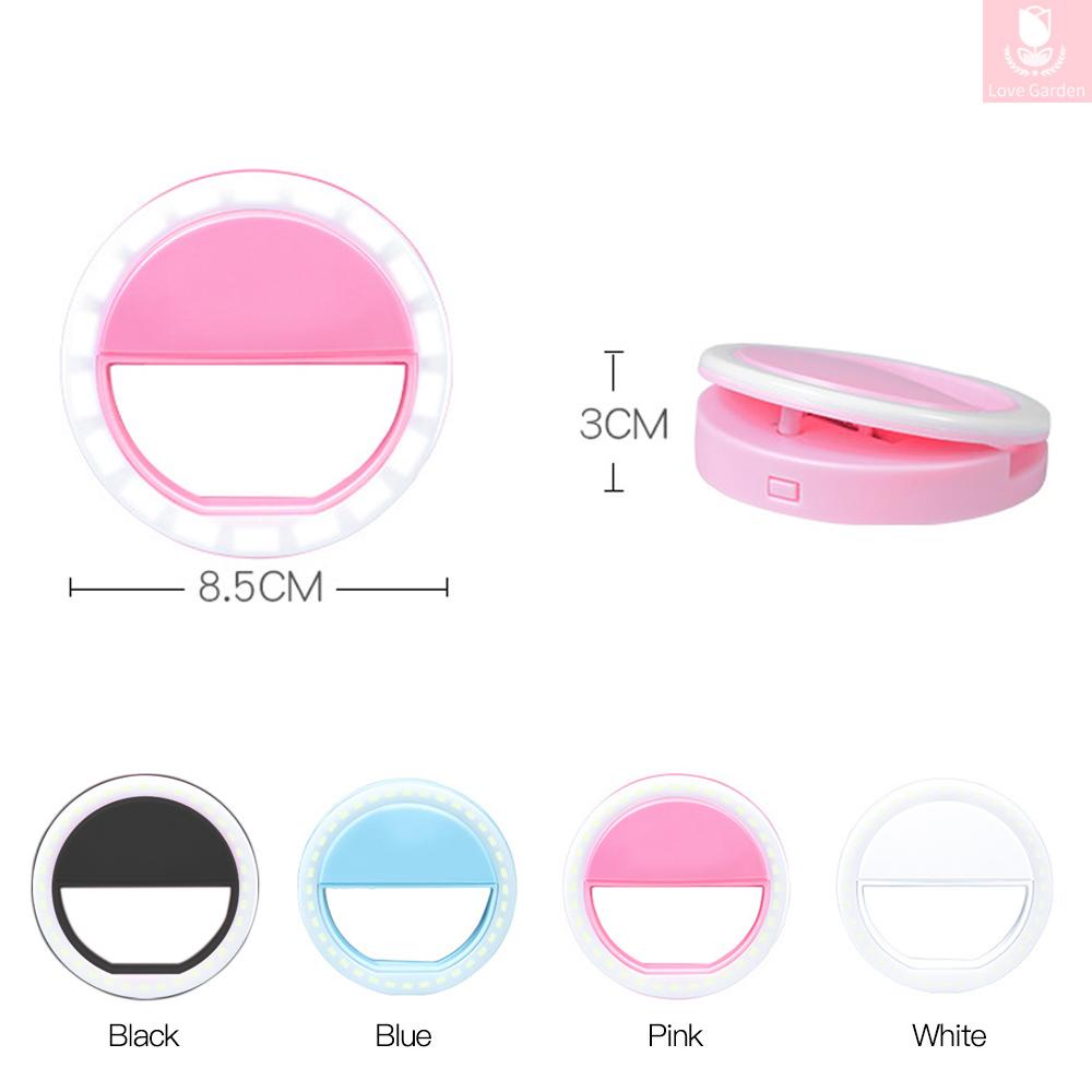 Đèn Led Tròn Kẹp Điện Thoại Hỗ Trợ Chụp Ảnh Selfie | BigBuy360 - bigbuy360.vn