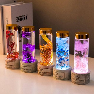 Bình hoa nổi Mẫu hoa khô Hoa đầy sao Hộp quà hoa vĩnh cửu để gửi bạn gái Cô gái mẹ quà tặng sinh nhật