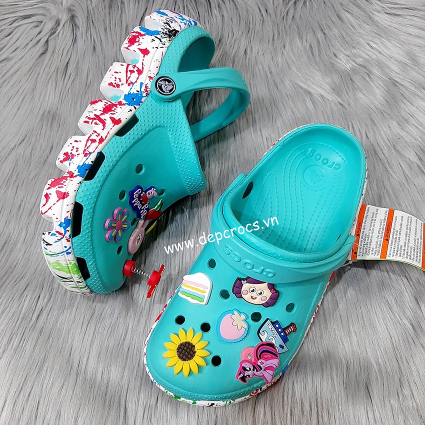 [Hàng xịn cao cấp] Bảng màu 2- Dép sục cross duet sport vẩy sơn nam nữ, dép cross camo đế loang - Cross house | BigBuy360 - bigbuy360.vn