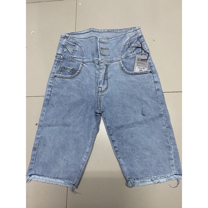 Quần jeans ngố lưng siêu cao 3 cúc