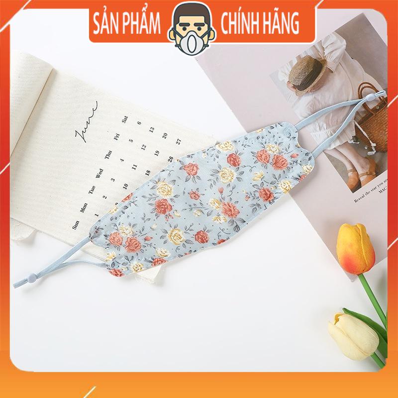 Khẩu trang vải 4D họa tiết hoa cực đẹp thời trang