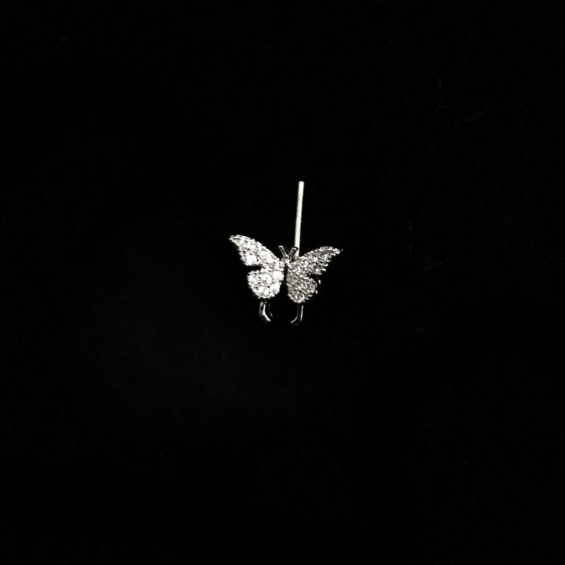 Hoa Tai Dáng Dài Hình Bướm Đính Đá Nhân Tạo Thời Trang