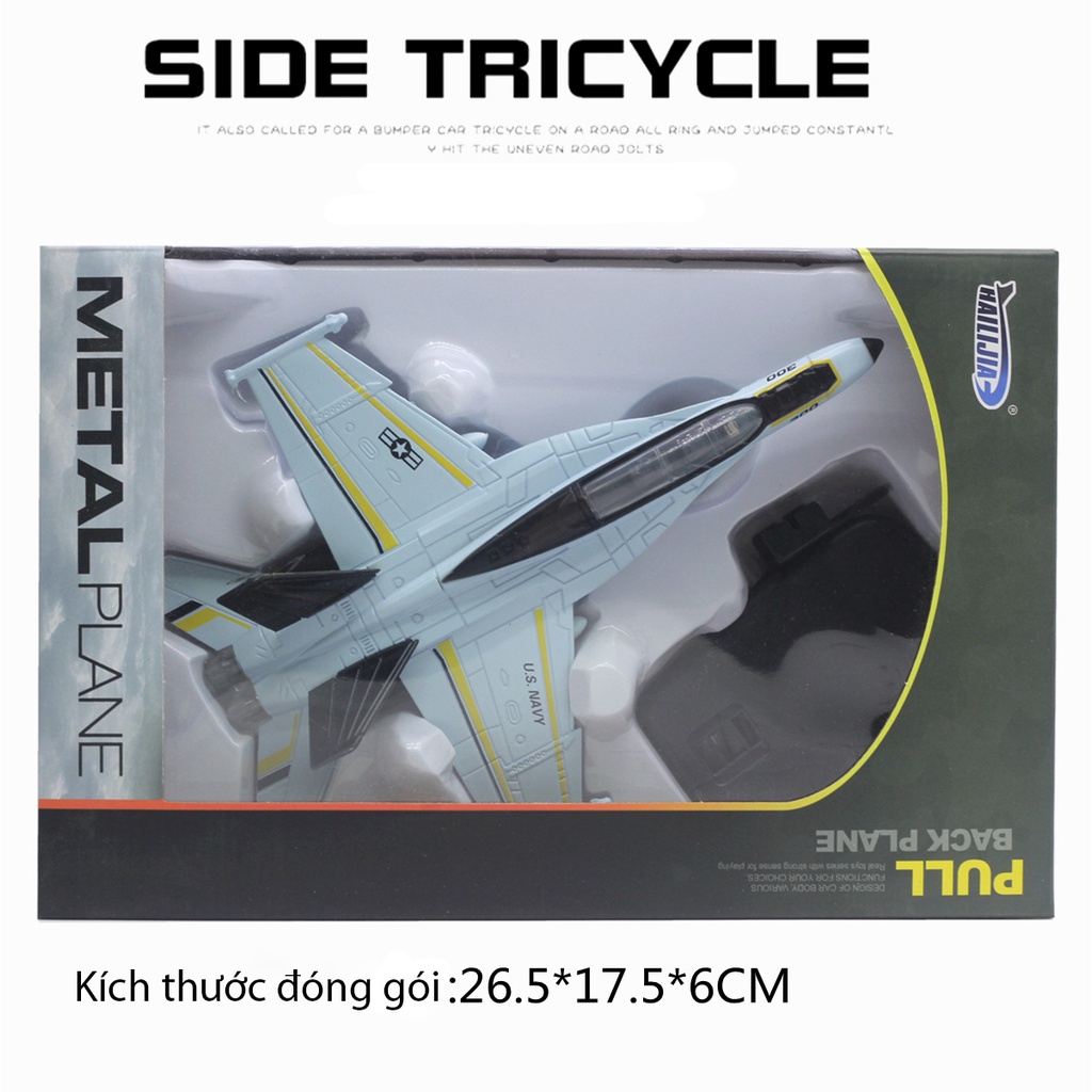 Đồ chơi mô hình KAVY máy bay chiến đấu, trinh sát, ném bo.m F-16, F-18, F-35,SR-71,Su-35 có nhạc đèn chạy cót vỏ hợp kim