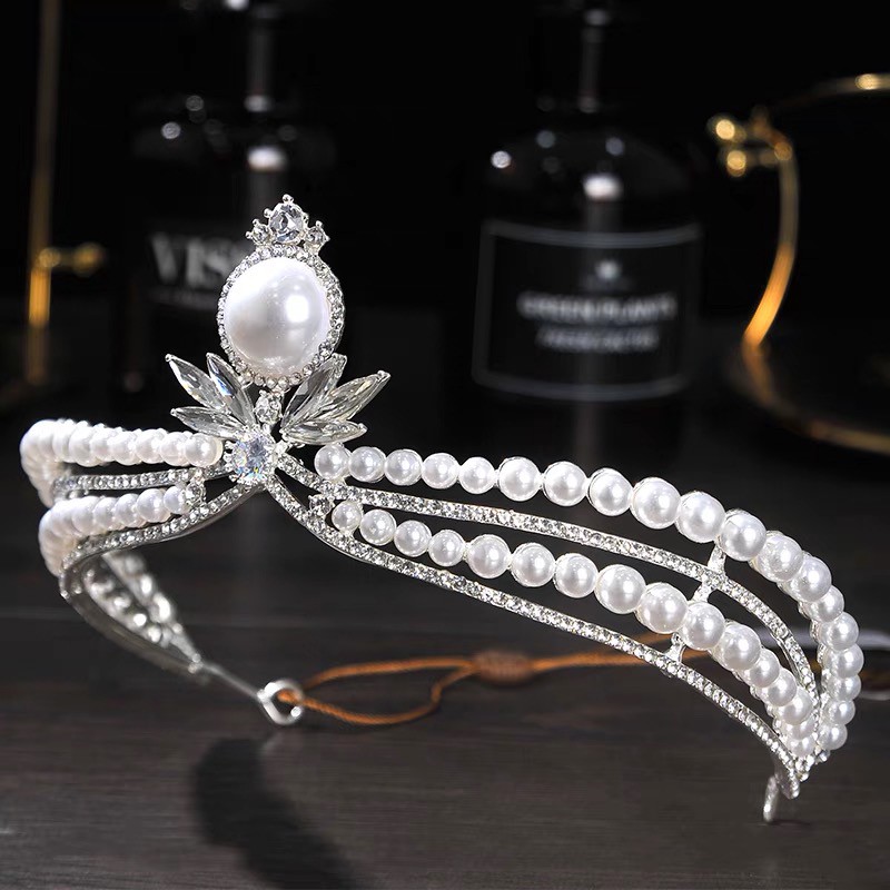 VƯƠNG MIỆN CÔ DÂU ĐÍNH HẠT TRAI DÁNG CÔNG CHÚA DỄ THƯƠNG