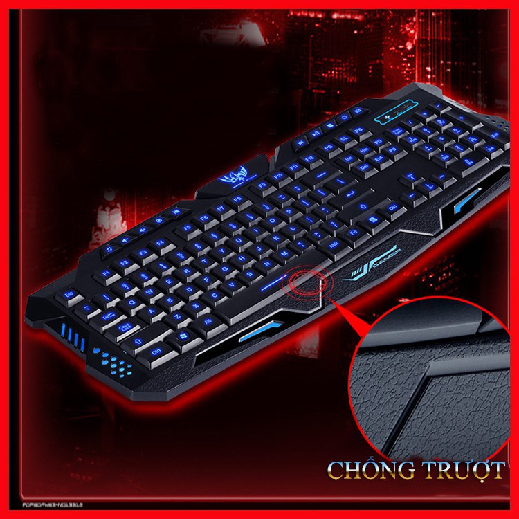 Bàn phím máy tính XR90 cao cấp LED 3 chế độ, phím nhạy siêu bền, thiết kế hiện đại BH 6 tháng