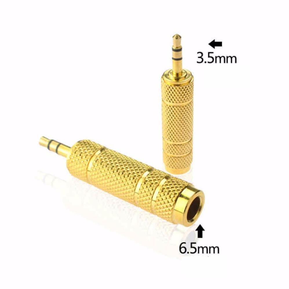 Đầu jack chuyển 3.5mm dương ra 6.5mm âm (chuyển âm thanh từ Smartphone, Laptop/PC ra Ampli, Loa, Cắm Microphone) -dc3124