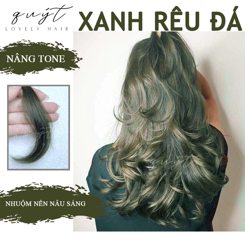 KEM NHUỘM TÓC-XANH RÊU ĐÁ-TẶNG OXY-SIÊU MỀN MƯỢT