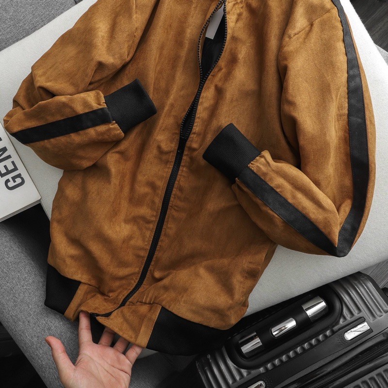 áo khoác nam bomber da lộn cao cấp hàng xuất khẩu zzarra | BigBuy360 - bigbuy360.vn