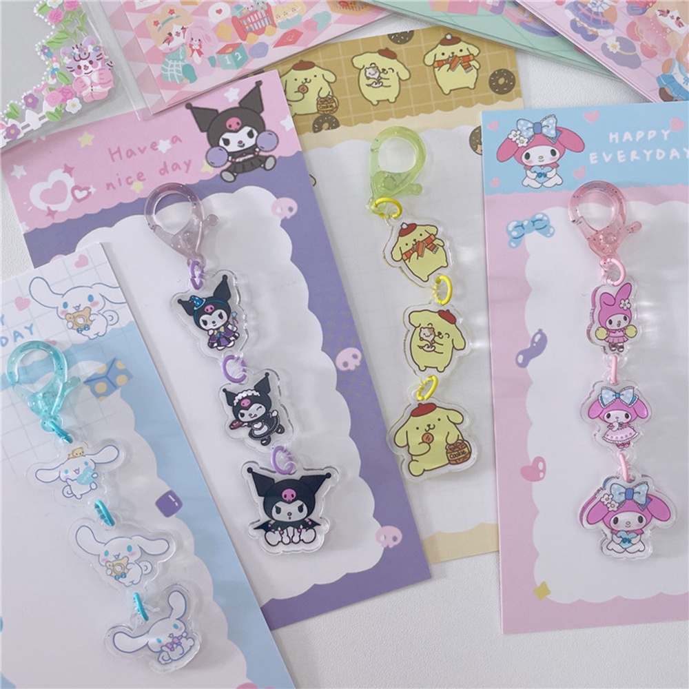 SANRIO Móc Khóa Hình Kuromi Melody Hoạt Hình Đáng Yêu