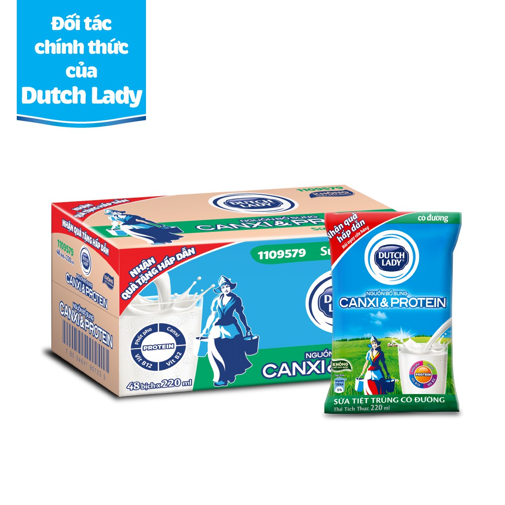 (HCM) Sữa Fino Dutch Lady 20+ 220ml - Thùng 48 bịch