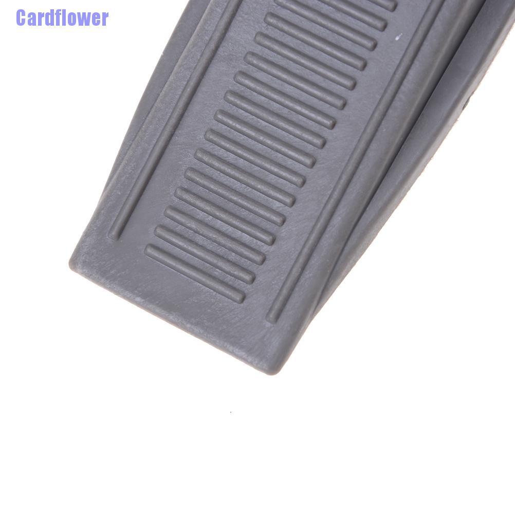 Cardflower  1pcs Door Wedge Shaped Rubber Door Stops Non-Slip Black Rubber Door Buffers
