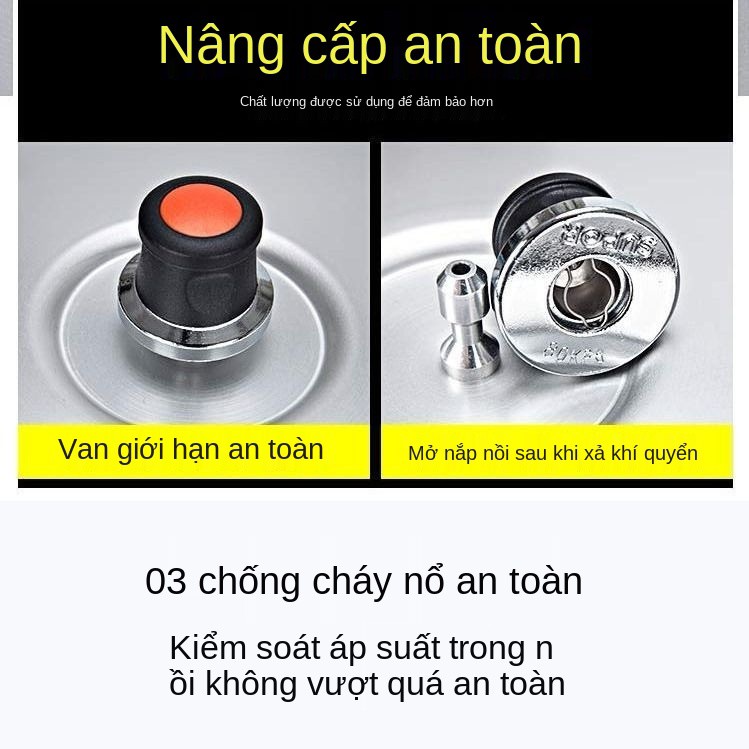 ●[Bảo hành toàn quốc] Nồi áp suất Supor gia đình Bếp từ gas than Thông thường chống cháy nổ