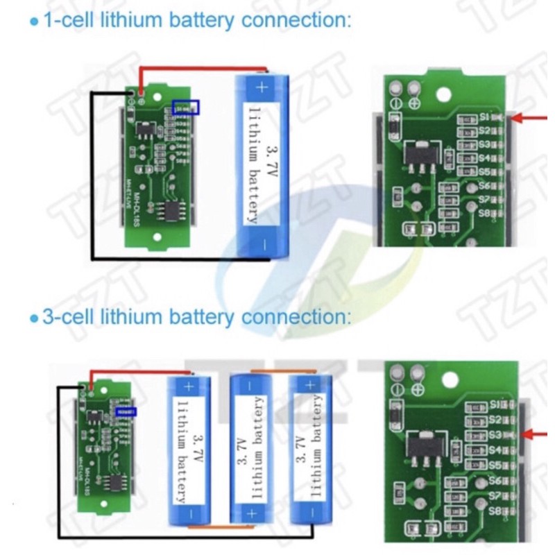 Mạch báo dung lượng pin từ 1S-8S