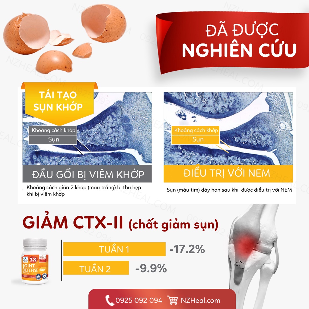 [Hỏa tốc] Bổ Sung NEM® Bổ Xương Khớp Deep Blue Health 3x Joint Defense with NEM 60v
