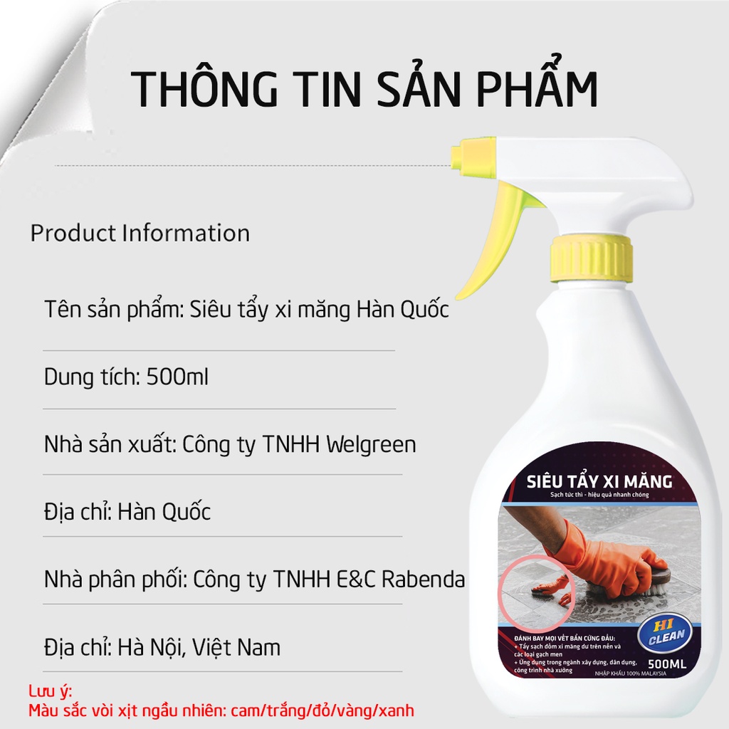 Chất tẩy xi măng Freeme cực mạnh, tẩy ron gạch, làm sạch sàn sau xây dựng – Nhập khẩu Hàn Quốc TXM