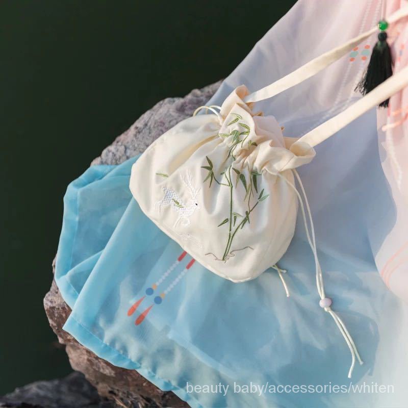 Túi đeo chéo thêu ren thủ công phong cách Trung Hoa cổ điển