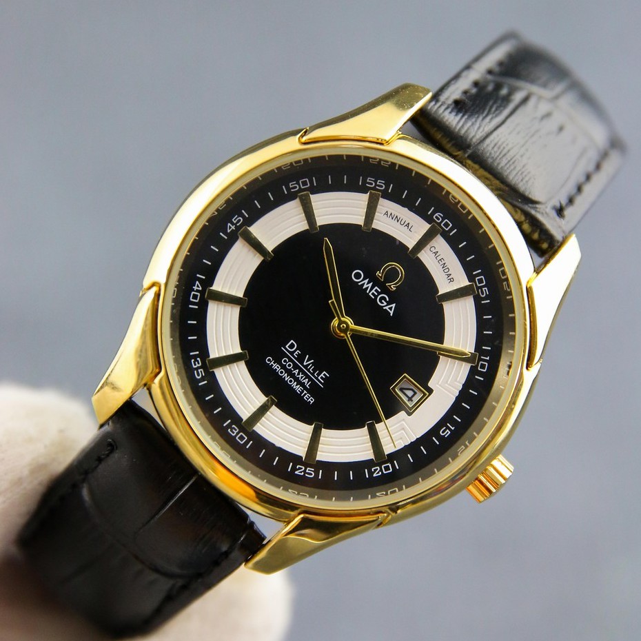 Đồng hồ nam dây da OM003207 phong cách Ý mặt tròn hiển thị lịch ngày – Thiết kế sang trọng – Lịch lãm | BigBuy360 - bigbuy360.vn