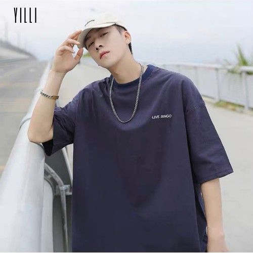 [AT0109] Áo thun nam nữ - Áo phông Unisex tay lỡ LIVE BINGGO basic, dáng rộng streetwear trẻ trung, năng động