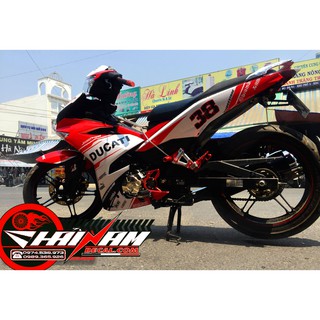 Tem Xe Exciter 150 Ducati  Trắng Đỏ