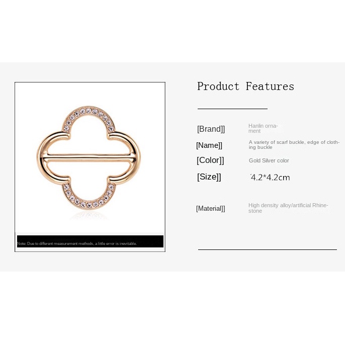 Vòng Khóa Kẹp Khăn Choàng Lụa Đa Năng Sáng Tạo Cho Nữ