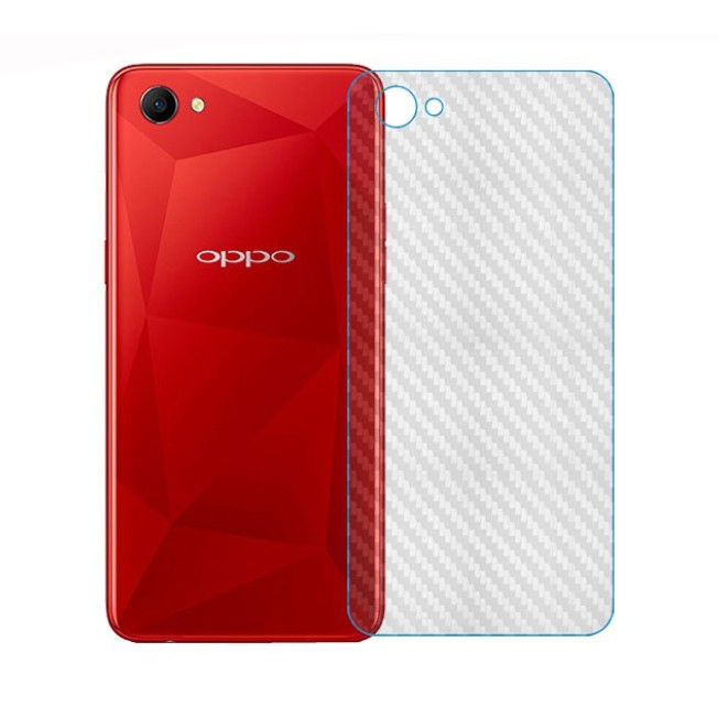 Set 2 miếng dán bảo vệ mặt sau điện thoại kết cấu sợi carbon trong suốt cho Oppo A3 A3S A5 A5S