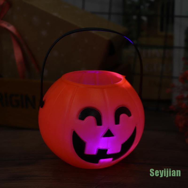 Set 5 Xô Nhựa Đựng Bí Ngô Halloween Cho Bé