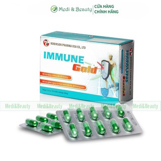 Viên uống tăng sức đề kháng, bổ sung vitamin C, cao tỏi đen IMMUNE Gold hộp 30 viên