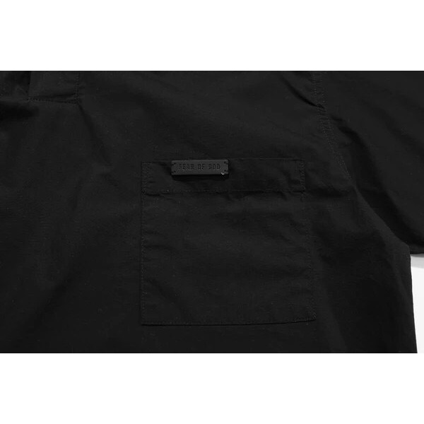 Áo Polo Fear Of God FOG Black Poplin 7th Collection - Áo Streetwear