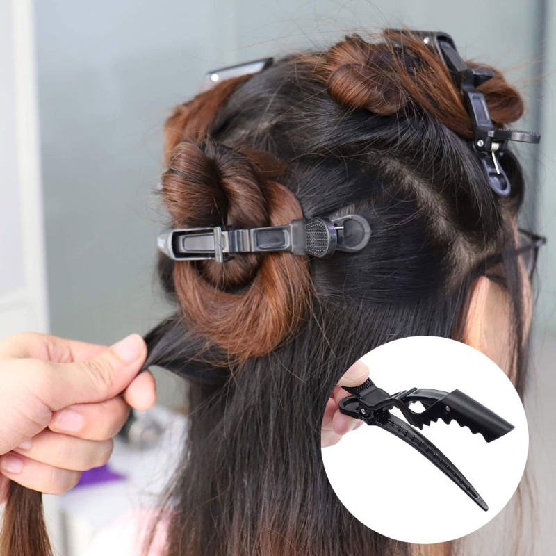 Set 12 Kẹp Tóc Cá Sấu Chuyên Dụng Cho Thợ Làm Tóc