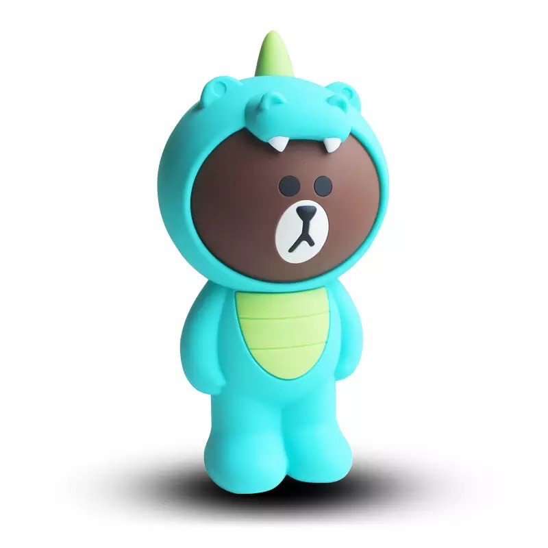 Hộp bút silicon gấu Brown cosplay dino dễ thương | BigBuy360 - bigbuy360.vn