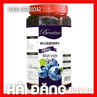 Mứt nhân filling việt quất có xác hiệu berrino - hủ 950gr