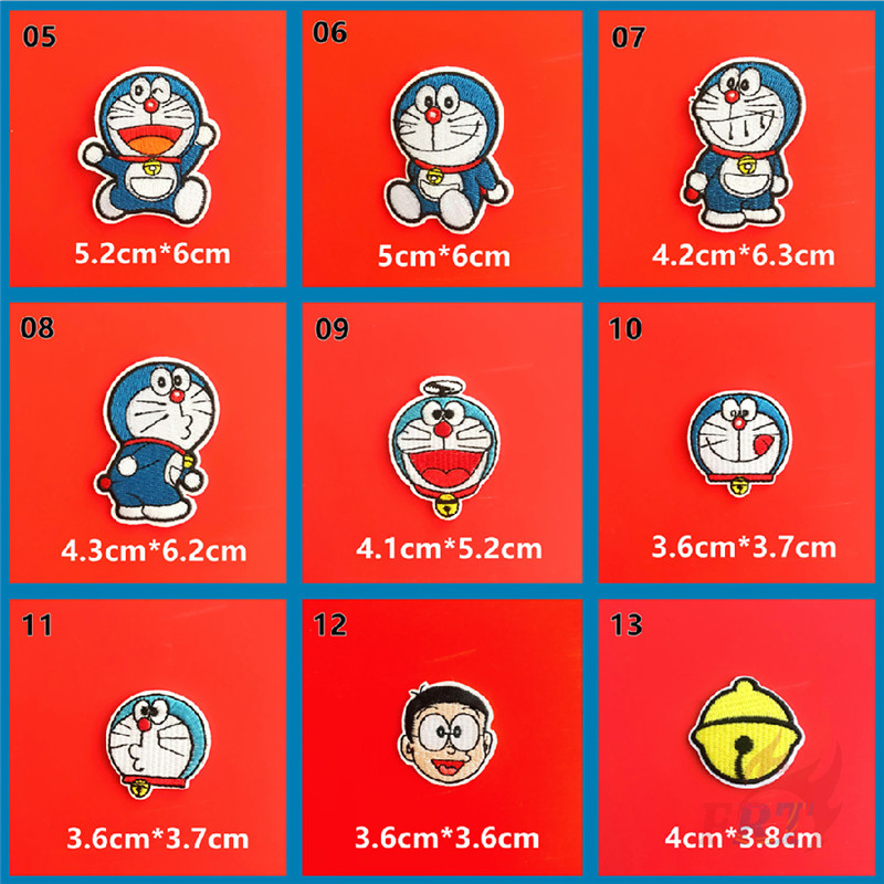 Miếng Vá Ủi Thêu Hình Doraemon