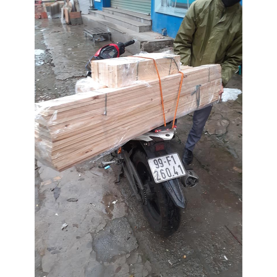 [Mã LIFEBKA5 giảm 10% tối đa 1 Triệu đơn 500k] 5 thanh pallet gỗ thông Dài 60 và 80cm - thanh gỗ pallet đã bào 4 mặt